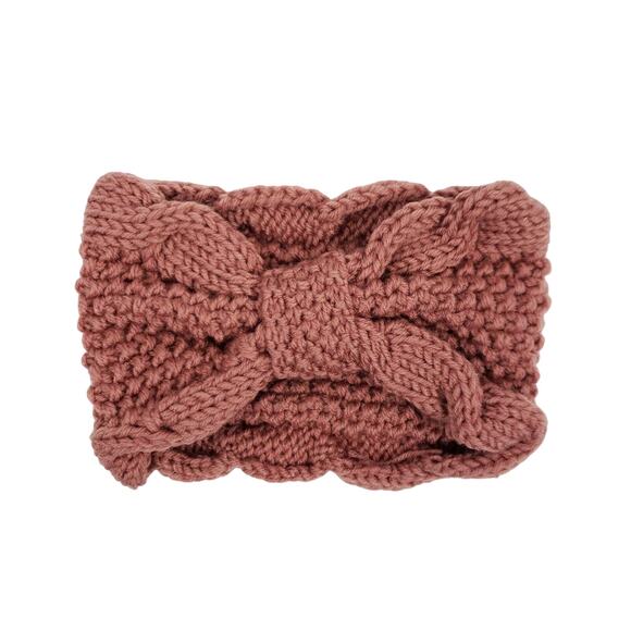 Knit Bow Headband Womens One Size Blush Fall Winter Cute Stylish Cozy Ear Warmer - Picture 6 of 7